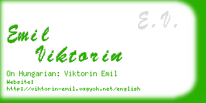 emil viktorin business card